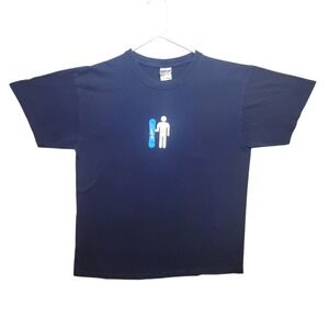 Vintage Kokanee T Shirt Snowboard Beer Tee Y2K 00s Graphic Mens Size Large Blue